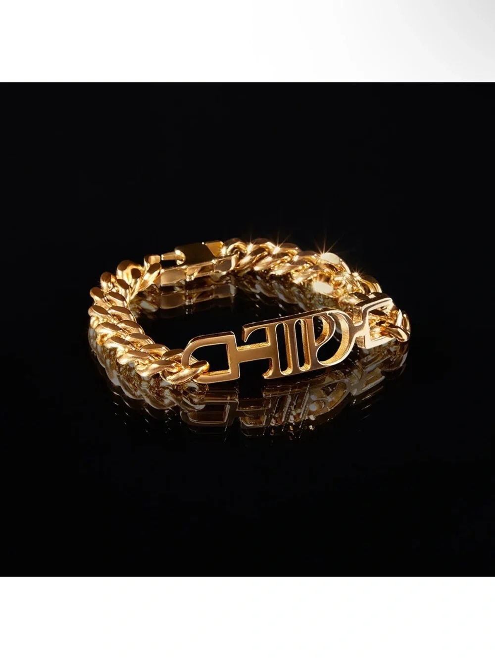 Taylor Swift The Tortured Poets Department Gold Color Chain Link Bracelet NEW